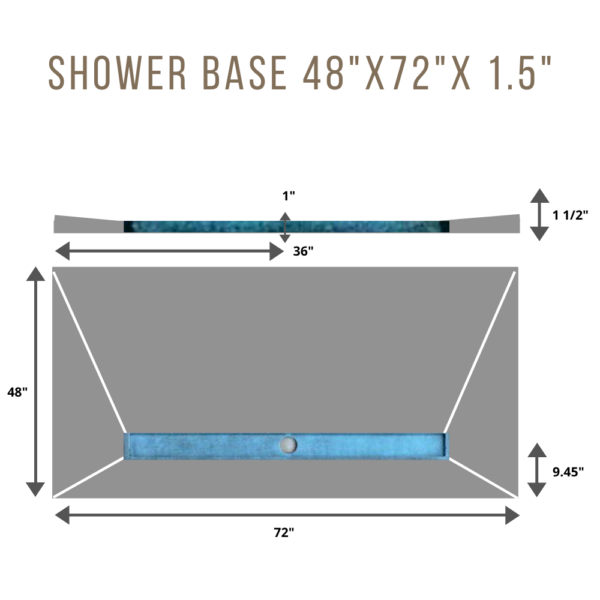 Shower Base 4x5 SIDE 48 SL SPECIAL
